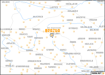 map of Brazda