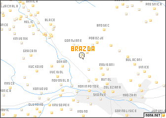 map of Brazda