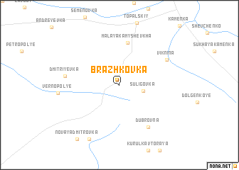 map of Brazhkovka