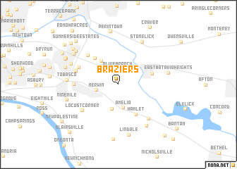 map of Braziers