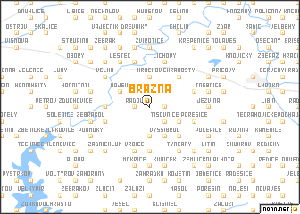 map of Bražná
