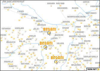 map of Brđani