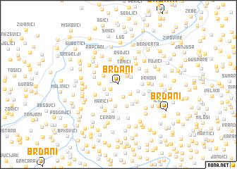 map of Brđani