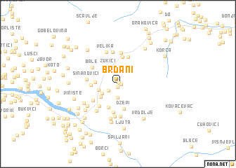 map of Brđani