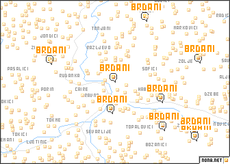 map of Brđani