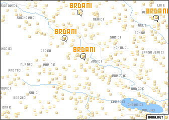 map of Brđani