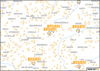 map of Brđani