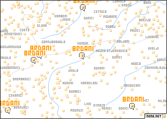 map of Brđani