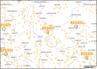 map of Brđani