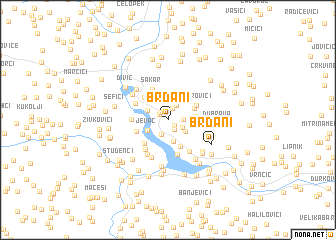 map of Brđani