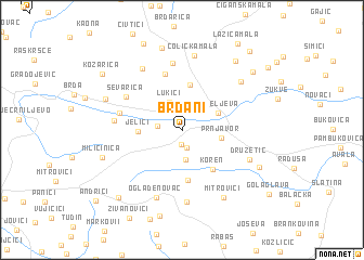 map of Brđani