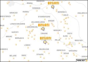 map of Brđani