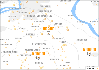 map of Brđani