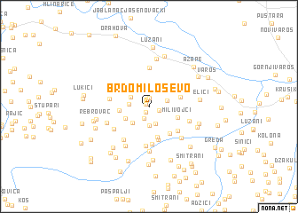 map of Brdo-Miloševo