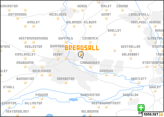 map of Breadsall