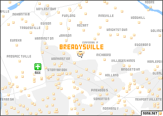 map of Breadysville