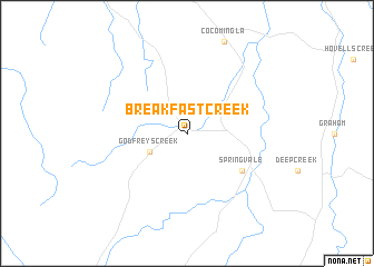 map of Breakfast Creek