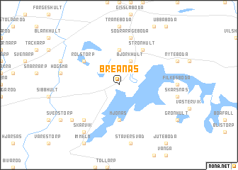 map of Breanäs