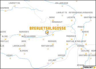 map of Bréau-et-Salagosse