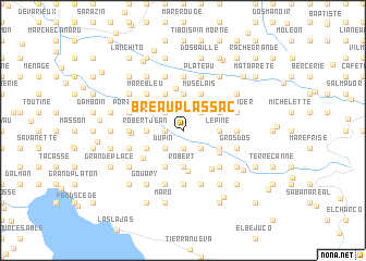 map of Breau Plassac
