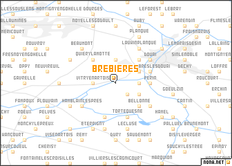 map of Brébières