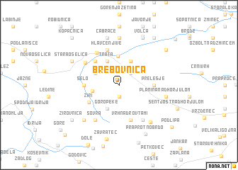 map of Brebovnica