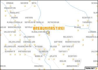 map of Brebu Mînăstirei