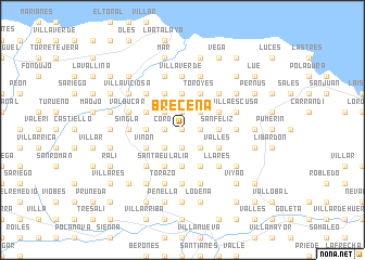 map of Breceña