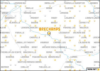 map of Bréchamps