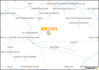 map of Brèches