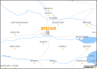 map of Brechin