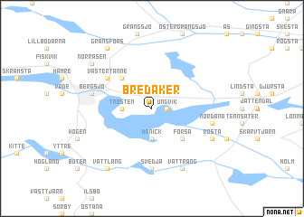 map of Bredåker