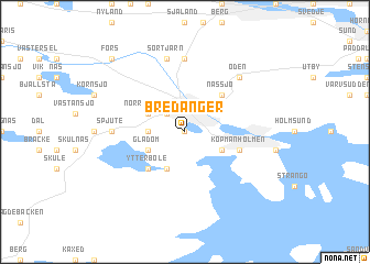 map of Bredånger