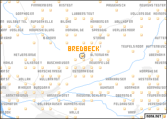 map of Bredbeck