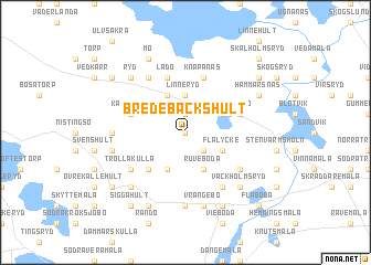 map of Bredebäckshult
