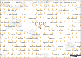 map of Breden