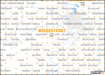 map of Bredestraat