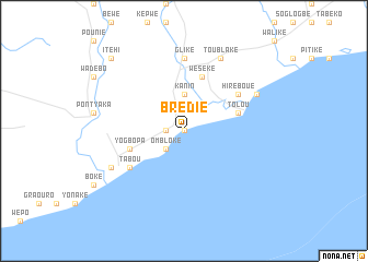 map of Brédié