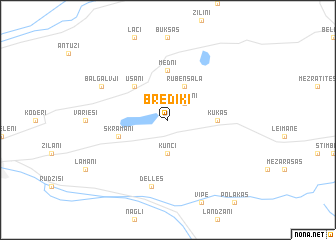 map of Brediķi