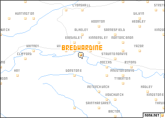 map of Bredwardine