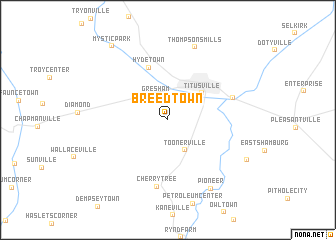 map of Breedtown