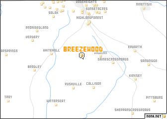 map of Breezewood