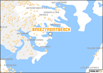 map of Breezy Point Beach