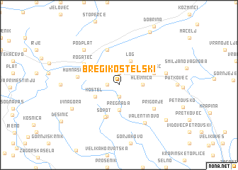 map of Bregi Kostelski