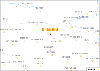 map of Breginj