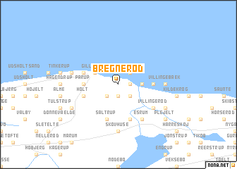 map of Bregnerød