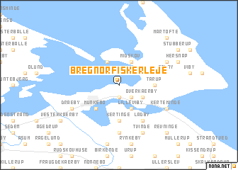 map of Bregnør Fiskerleje
