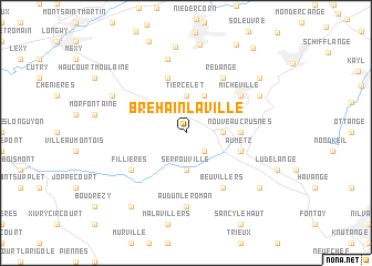 map of Bréhain-la-Ville