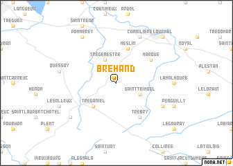 map of Bréhand