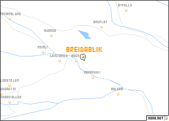 map of Breidablik